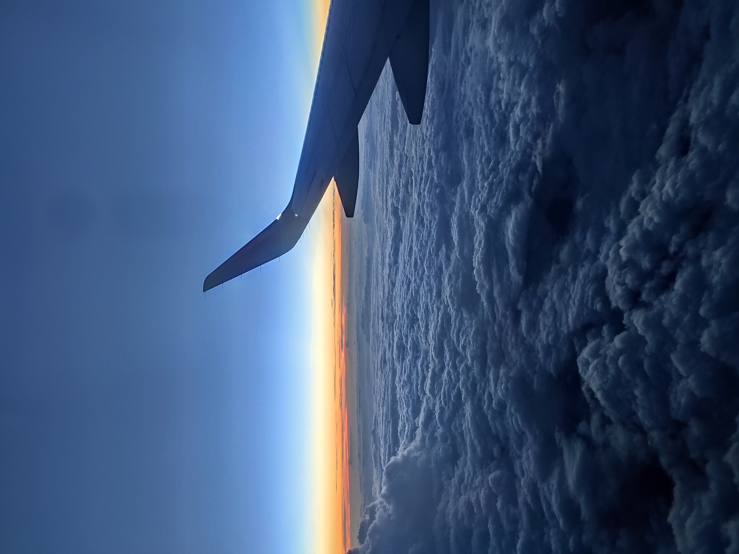 air plane sunset